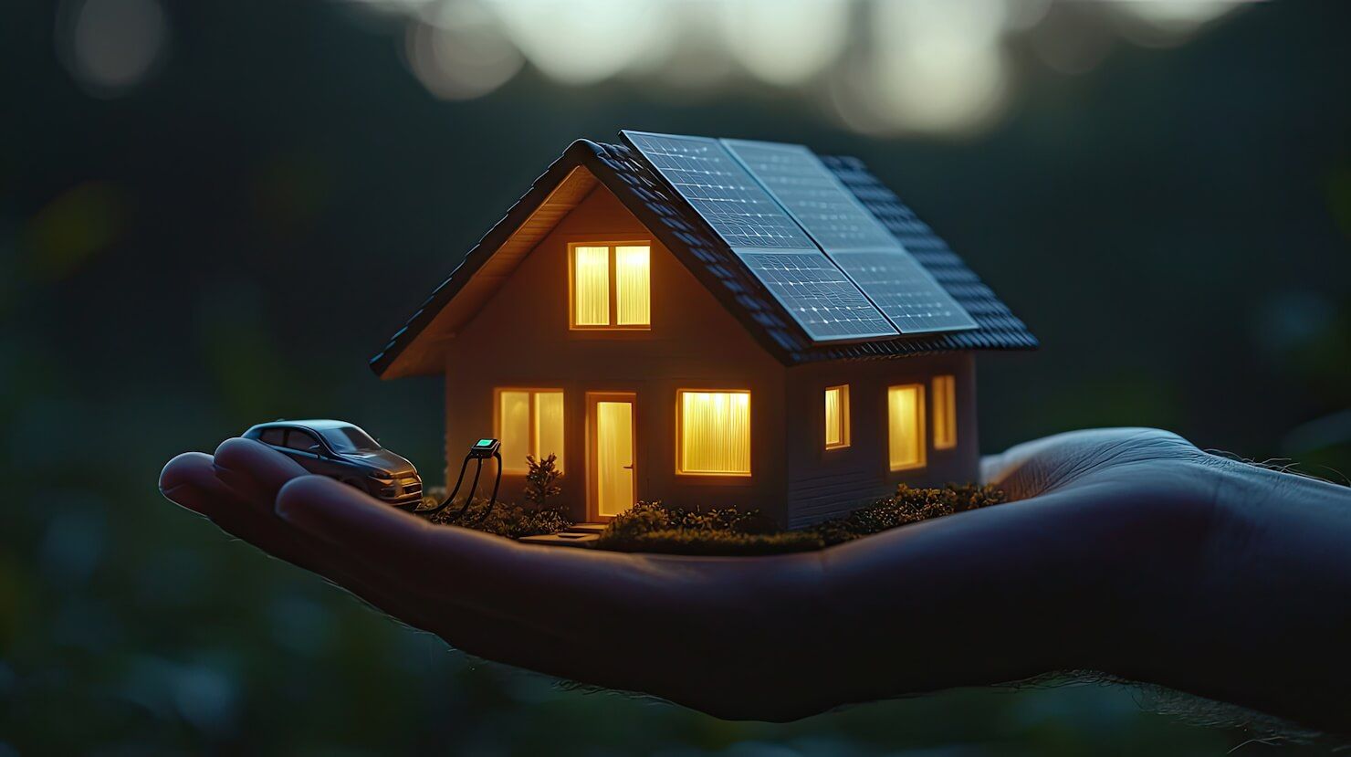 Fotowoltaika z oswietleniem LED OZE