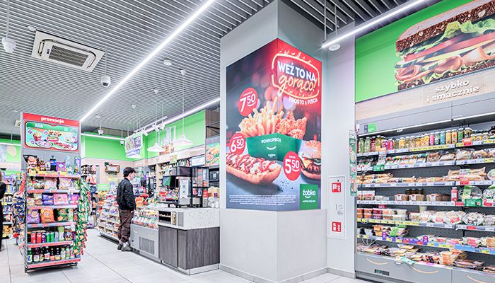 Our luminaires in Żabka shops throughout Poland